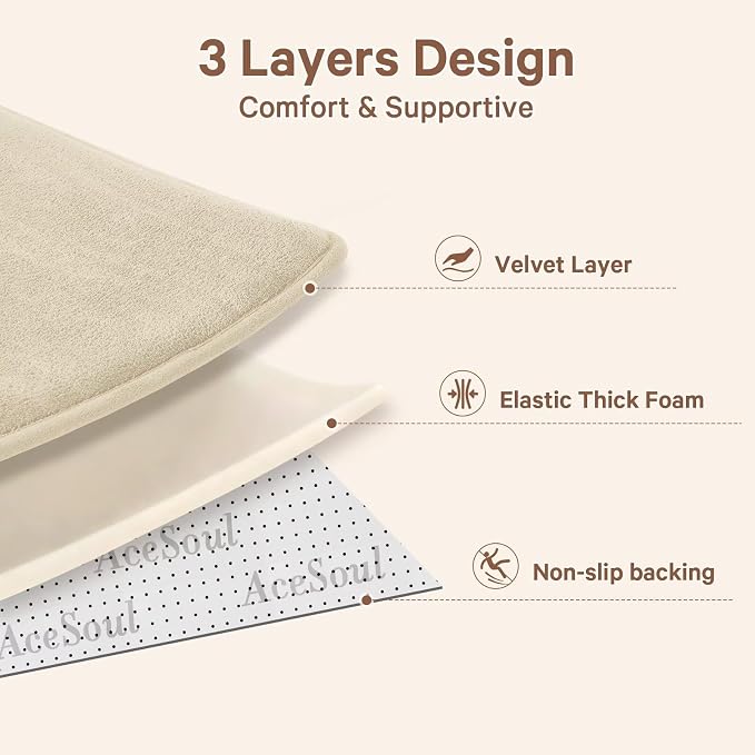 Baby Floor Play Mat Tummy Time Mat Thick 65"x50"Foam Padded Soft Activity Gym Playmat for Babies Infants,Beige