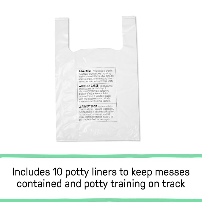 Ingenuity My Travel Potty, 2-in-1 Baby and Toddler Portable Potty Seat & Potty Ring, Lightweight Foldable, Includes Travel Bag & 3 Disposable Liners, Neutral