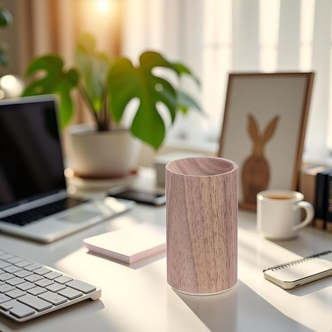 Brown Walnut Small Wood Essential Oil Diffuser,Wooden Aromatherapy Round Office Home Car Diffuser for Essential Oils Aromatherapy Diffusers Health and Household,Interior Accessories
