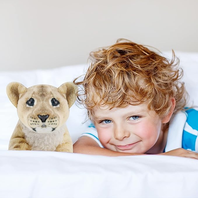 Lion Stuffed Animal 15.8" Stuffed Lion Plush Stuffed Animal Realistic Large Stuffed Cougar Plush Toys Safari Animals Cute Plushies Birthday Gifts for Kids Boys Girls