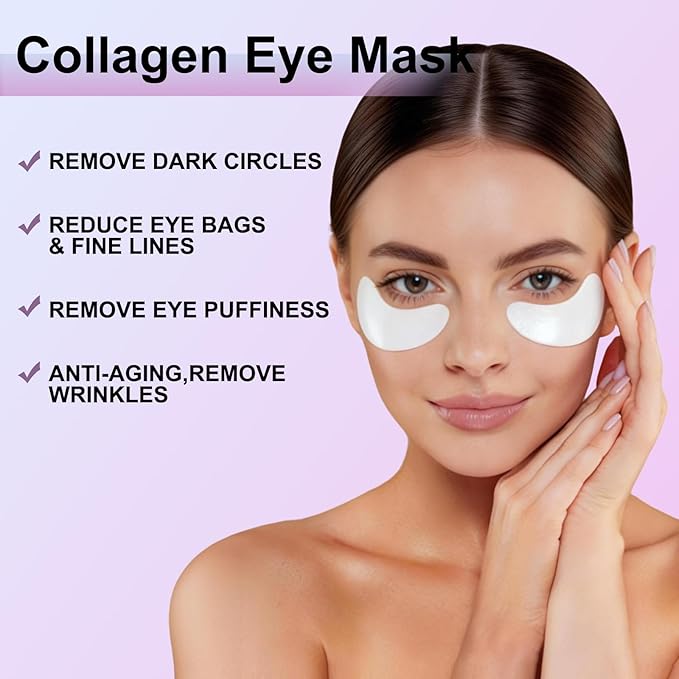 Instant Firm Under Eye Patches - Collagen Firming & Lifting Eye Masks | Reduce Puffiness, Dark Circles, Fine Lines & Wrinkles | with Hyaluronic Acid for Hydration & Firming, 8 Pair Pack1