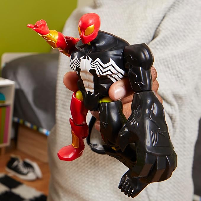 Spider-Man MixMashers Marvel Iron Spider Custom Spider-Man Mix-and-Match Deluxe Action Figure & Accessories, 5-Inch-Scale (12 cm) Super Hero Toys, Ages 4+