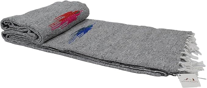 Open Road Goods Mexican Thunderbird Yoga Blanket, Handwoven Throw for Yoga, Meditation, and Home Décor – Versatile Blanket for Beach, Picnic, Camping, or Outdoor Use