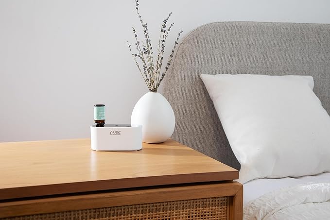 CE CRAFT Waterless Travel Diffuser Gift Set - Rechargeable Diffuser for Aromatherapy - Includes 3 Fragrance Oils - Fragrance Dispenser for Office and Home - Bakery, White