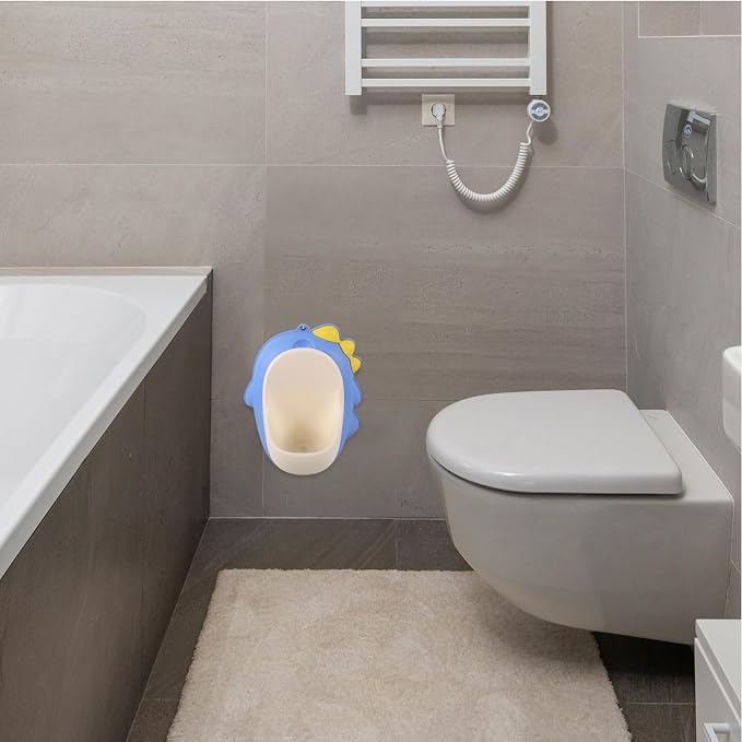 ibasenice Cartoon Dinosaur Training Urinal Wall-Mounted Boys Urinal for Potty Training Design Encourages Habits for Home Use and Travel