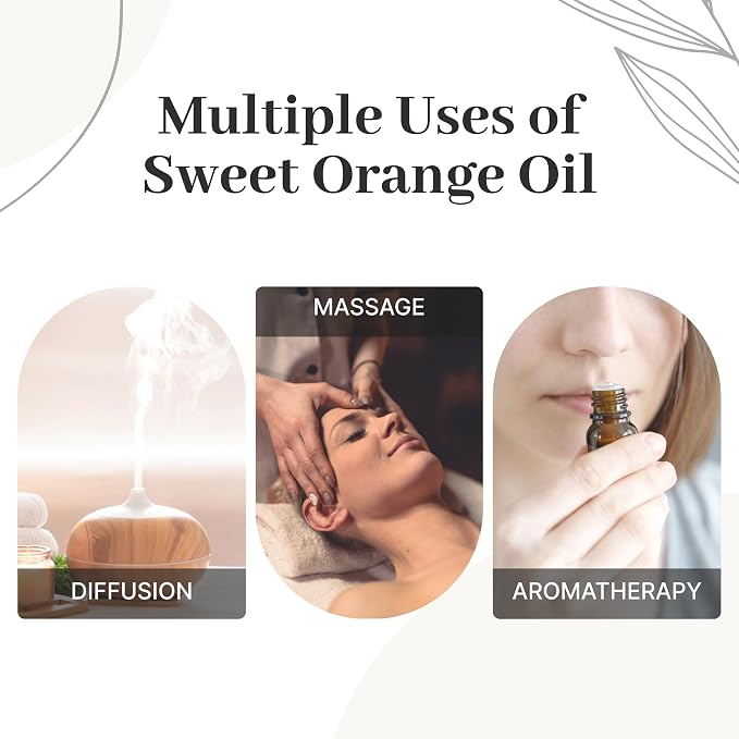 Sweet Orange Essential Oils – 100% Pure & Natural | Lab-Tested • Uncut • Raw • Very Potent Citrus Aromatherapy Oil | Orange Essential Oil Organic for Diffuser & Skin Uplifting & Refreshing 10ML