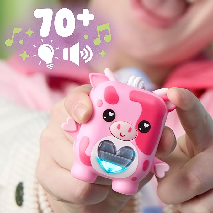 Mootilda The Pink Cow, Electronic Pet Cow Toy, 70+ Responses, Interactive Fidget Toys for Girls & Boys Ages 5+