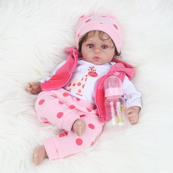 Reborn Realistic Newborn Baby Dolls, 18 inch Silicone Real Toddler Girl Lifelike
