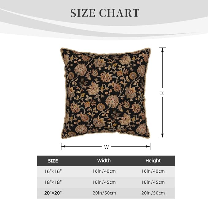 Vintage Tapestry Velvet Pillow Covers 16x16 In Black Brown Bohemian Boho Carpet Throw Pillows for Couch Soft Cushion Covers Pillowcase Rustic Retro Rug Pillow Cases for Sofa Bed Living Room Outdoor