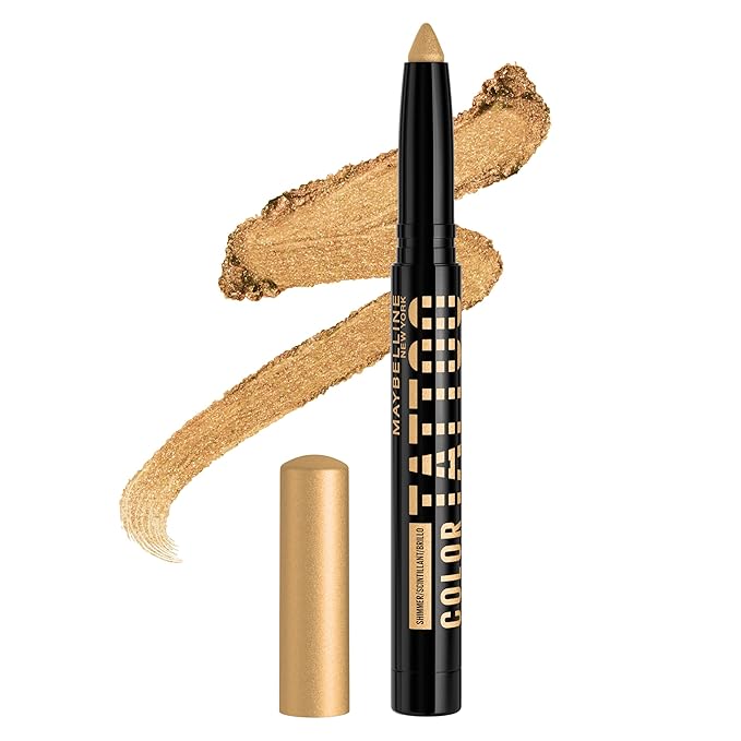 MAYBELLINE Color Tattoo Longwear Multi-Use Eye Shadow Stix, All-In-One Eye Makeup for Up to 24HR Wear, I am Rare (Gold Shimmer), 1 Count