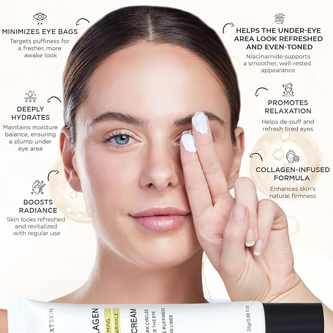 CONTEXT SKIN Collagen Eye Cream – 3-in-1 formula with collagen, coffee & niacinamide for lightweight hydration – supports a smoother, refreshed under-eye appearance – 0.88 fl oz