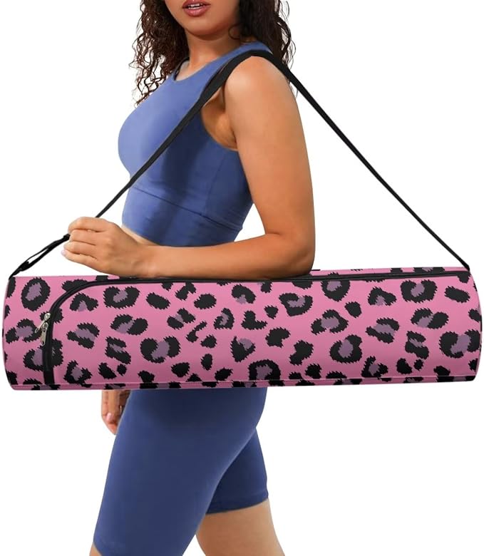 Yoga Mat Bag with Adjustable Shoulder Strap and Handle Zipper, 30in Wide x 6.3in Diameter for Yoga Mat Storage