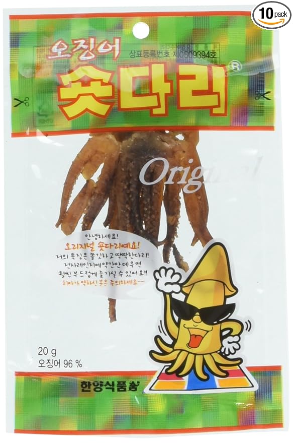 [KFM] Korean Food Korea Dried Squid Legs 20g x 10 오징어 숏다리 20g x 10봉