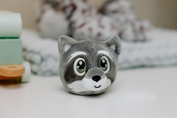 The Petting Zoo Raccoon Stuffed Animal Plushie, Gifts for Kids, Squishiez Wildlife Animal Squeeze Toy, Raccoon Plush Toy, 3 inches