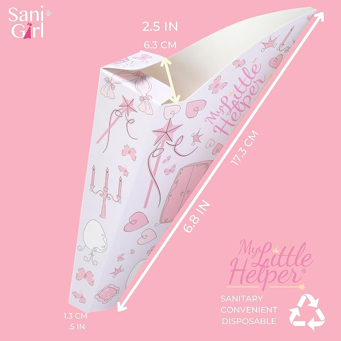 SaniGirl Pee Funnels Girls Age 3-12 Disposable Urination Device Portable Pee Cups Outdoor Travel Potty (Pack of 10)
