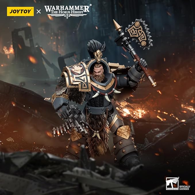 JOYTOY Warhammer 40K 1/18 Action Figures, Space Wolves Varagyr Wolf Guard Squad Varagyr Terminator 4 Perfect for Collectors & Decor, Ideal Gift for Birthdays, Christmas, Character Figure - JT5857