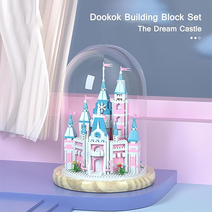 Castle Building Set, Mini Bricks Bonsai Building Block Set, 1743 Pieces Micro Bricks Collectible Ideas Building Blocks for Adult Kids Ages 14 and up