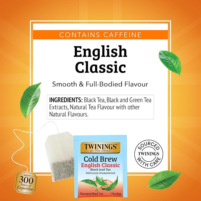 Twinings English Classic Cold Brew Tea Bags, 20 Count (Pack of 2)
