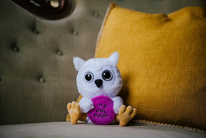 Owl Plushie - It's Owl Good Sassy Plush, Gift for Animal Lovers, Cute Plush Toy for Gifting