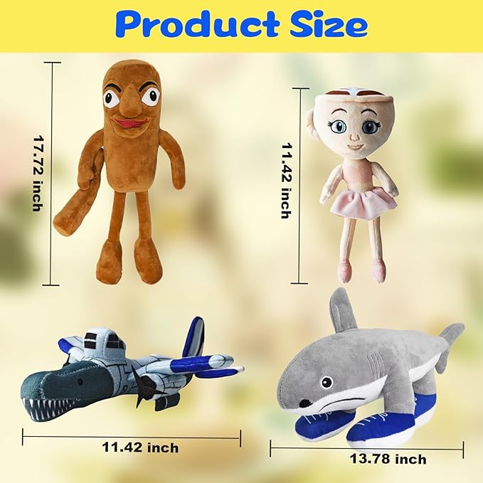 Italian Brainrot Plush,Bombardiro Crocodilo Plushies,Soft Cute Stuffed Animals Inspired Plush Toy Stocking Stuffers for Kids and Adults(1PC)