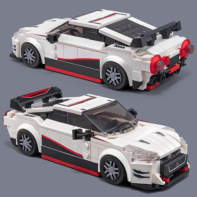 HIGH GODO Sports Car Building Set for Adults, Classic Racing Car Decor Model Kit with Display Box, Vehicle Consturction Toys Gifts for Adults and Teens Age 14+ (317 Pieces)