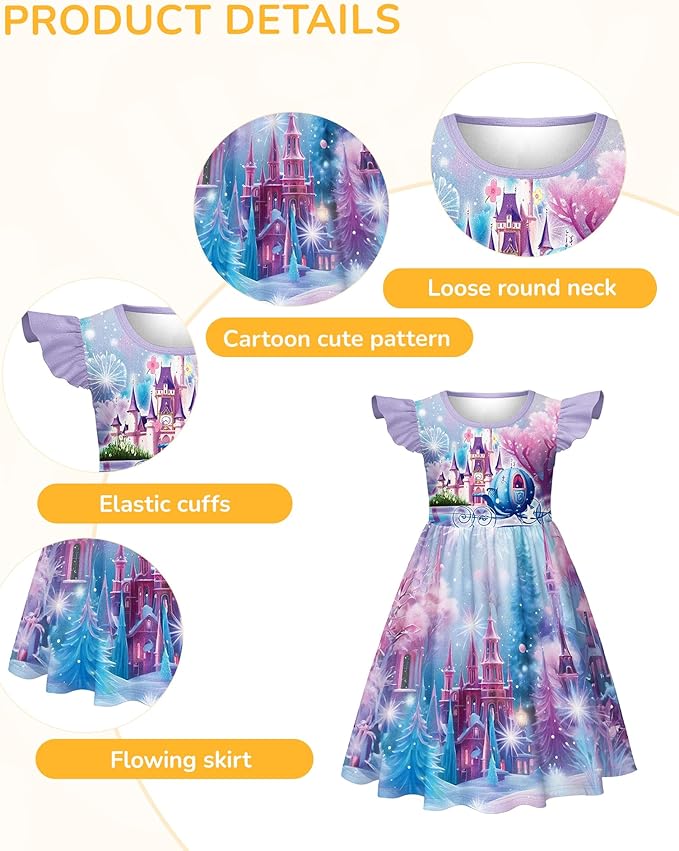 LQSZ Doll and Girl Matching Princess Dress Outfits for Girls and 18" Matching Doll and Girl Clothes