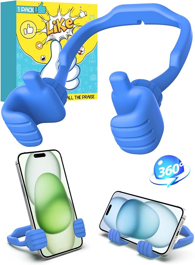 Gifts for Teens Boys Girls Valentines Kids Cell Phone Stand: Upgrade Adjustable Thumbs Up Lazy Phone Holder for Desk Fun Birthday Gifts for Grandma Adults Husband Easter Basket Stuffers for Teens