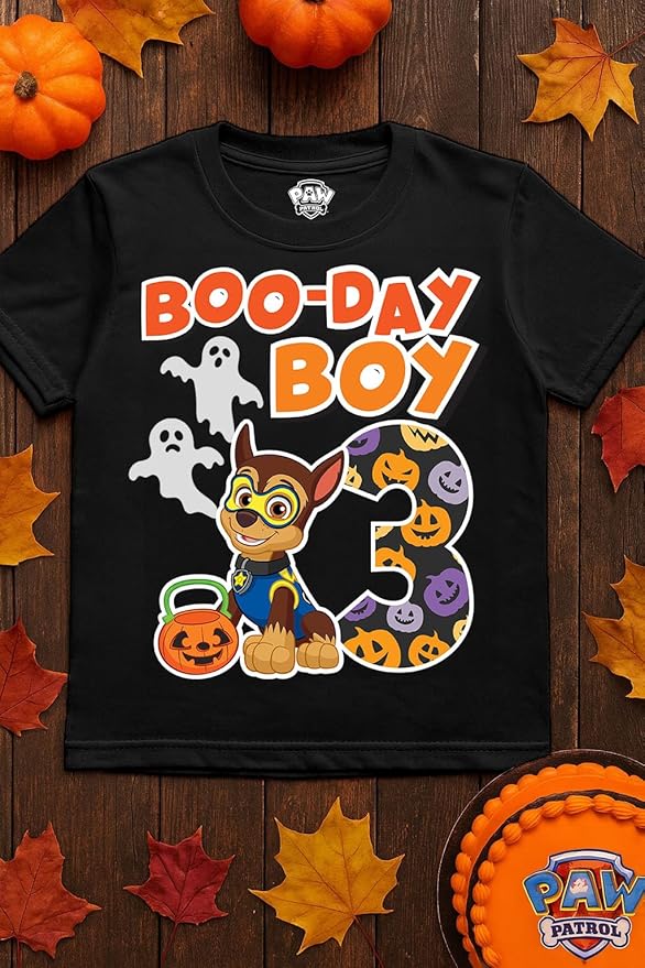 Paw Patrol Chase 3rd Birthday Boy Shirt - Toddler T-Shirt Gift Outfit for Party - Clothes for 3 Year Old Boys