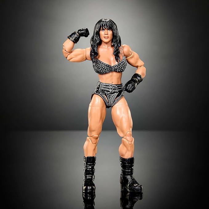 Mattel WWE Elite Collection Action Figure & Accessories, Premium Live Event Chyna Set, SummerSlam Series with Jesse “The Body” Ventura Build-A-Figure Parts