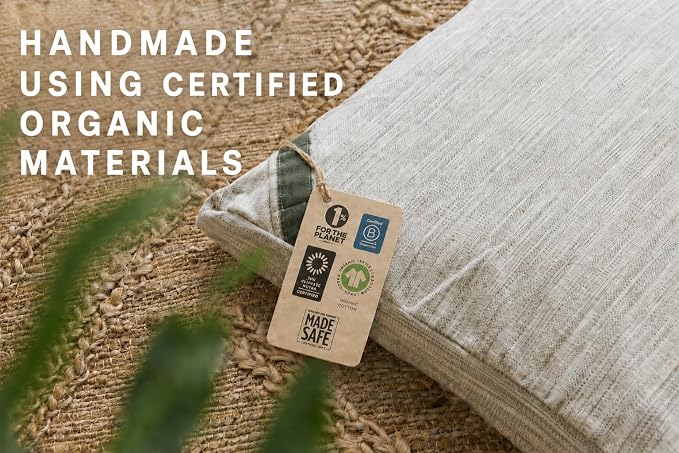Avocado Organic Yoga Meditation Pillow, GOTS Certified Organic Cotton Cover, Natural Buckwheat Fill