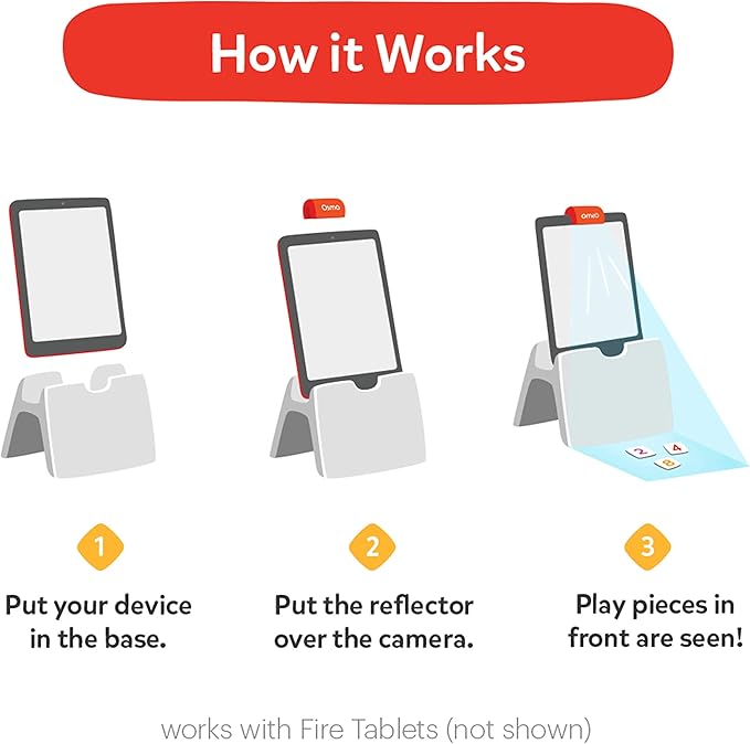 Osmo Creative Starter Kit - 3 Educational STEM Games for Ages 5-10, Drawing & Physics - For Fire Tablets