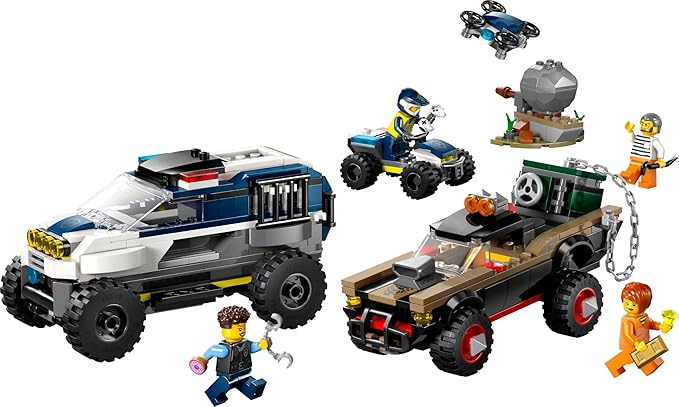 Lego tbd-60449 New title: LEGO City Off-Road Police Chase Action Set – Police SUV, Crook Pickup, Quad Bike & Drone | Kids Construction Toy - 60449