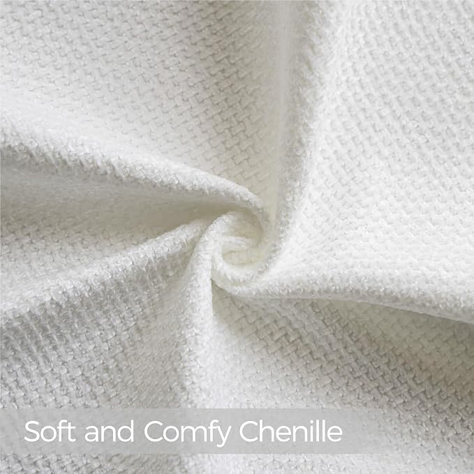 a moment Christmas White Chenille Throw Pillow Covers 20x20 Inch Pack of 2 Modern Decorative Throw Pillow Covers Farmhouse Cross Covers Home Decor for Sofa Bedroom Living Room