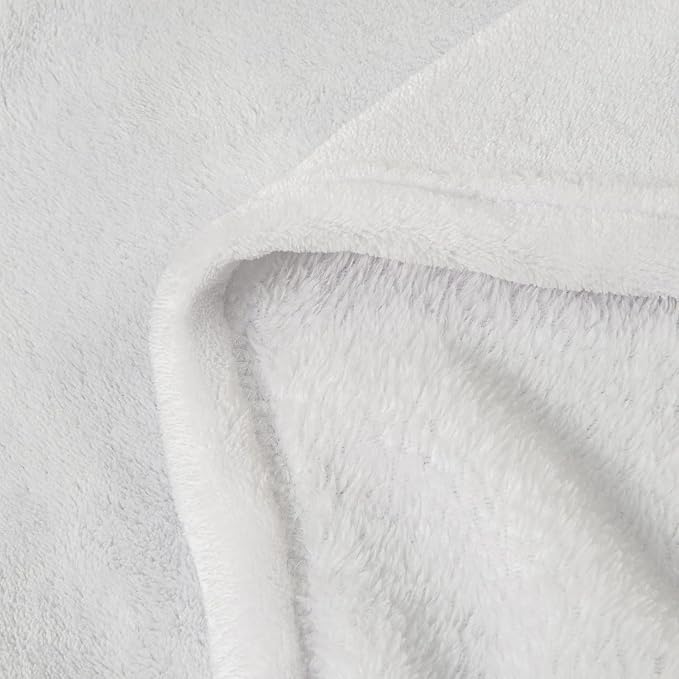 BEDELITE Fleece Blanket Soft Plush Throw for Couch White 50"x70" | Ultra Soft Fleece, Plush Microfiber, Lightweight Warmth, All Season Comfort, Fade Resistant, Machine Washable, Couch Sofa Bed