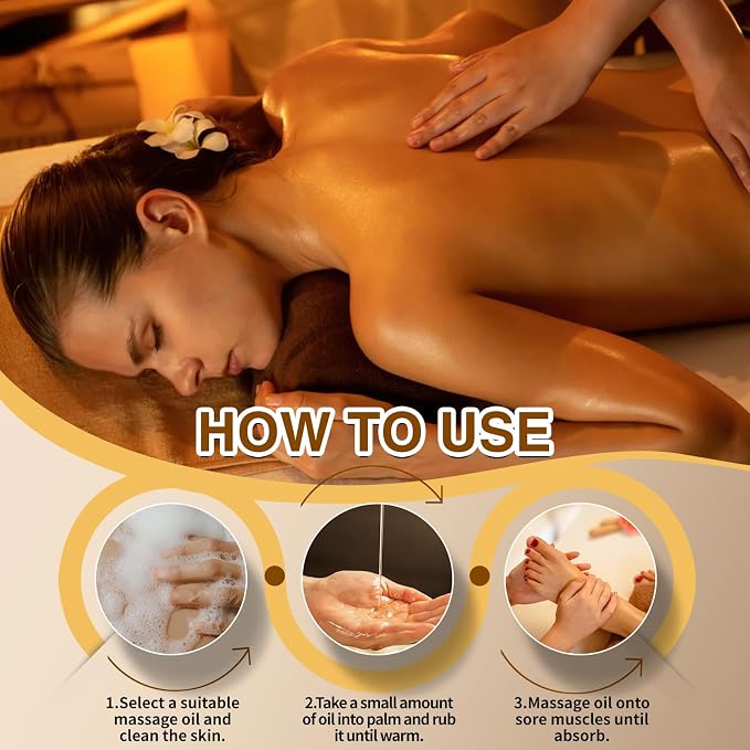 Pjordo 2 Pack Body Massage Oil for Massage Therapy, Sore Muscle Arnica Oil & Lavender Massage Oil for Pain Relief, Massage Relaxing Oil for Calming, Soothes Joints & Muscle, Spa Gift for Him Her