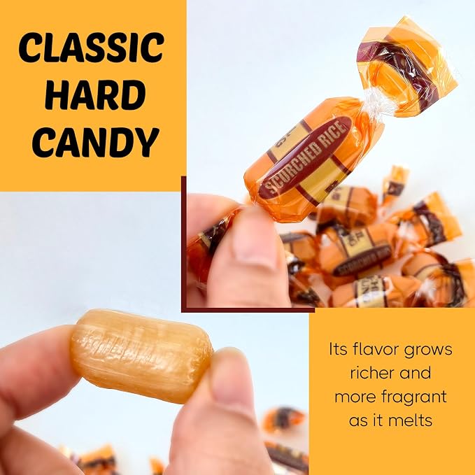 COELO Nurungji Candy 9.87oz (280g) | Savory & Nutty Sweet Flavor Korean Hard Candy | Office Pantry Travel Camping Party | Sharable Size On-The-Go K-Food Individually Wrapped Korean Snack 누룽지 캔디