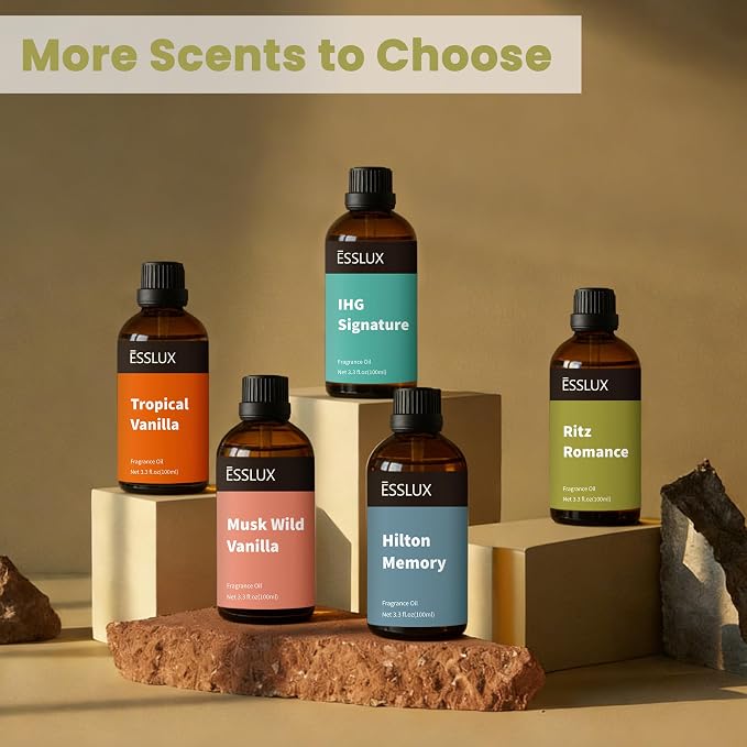 Hotel Diffuser Oil, Inspired by Ritz Carlton Hotel Scents, ESSLUX 100ml 3.3 oz Aromatherapy Essential Scented Oils for Massage, Soap, Candle Making Scents, Perfume, Humidifier