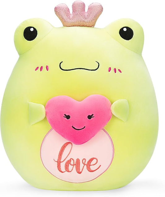 Original 14-inch Large Frog Plush Pillow Stuffed Animal Toy,Big Size Cute Soft Toys Fat Kawaii Plushie,Gift for Kids Girls Boys Girlfriend Children
