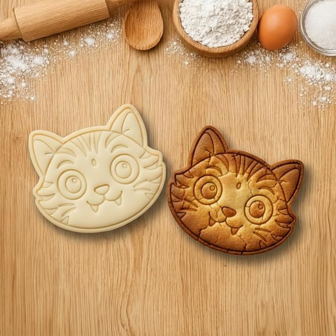 Allenjoy Cookie Cutters & Stamps, Korean Demon Biscuit Cutter Embosser Molds for Baking, Fondant, Polymer Clay - Funny Kitchen Accessories, Novelty DIY Supplies, Party Favors, Decorations, Gifts