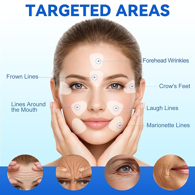 Wrinkle Patches, Triangle, Facial Patches for Eyes, Mouth, Forehead, Hypoallergenic Anti Wrinkle Patches for Elevens, Crows Feet - 288 Pcs