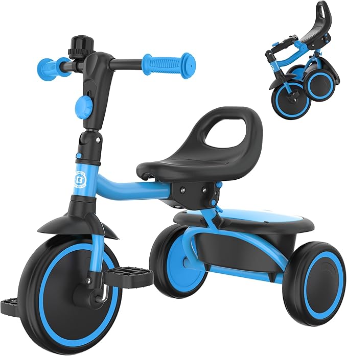 besrey Kids Tricycles Age 18 Month to 5 Years, Toddler Tricycle Kids Trikes Tricycle, Gift Toddler Tricycles for 2-5 Year Olds, Gift & Toys for Boy & Girl, Trikes for Toddlers, Light Blue