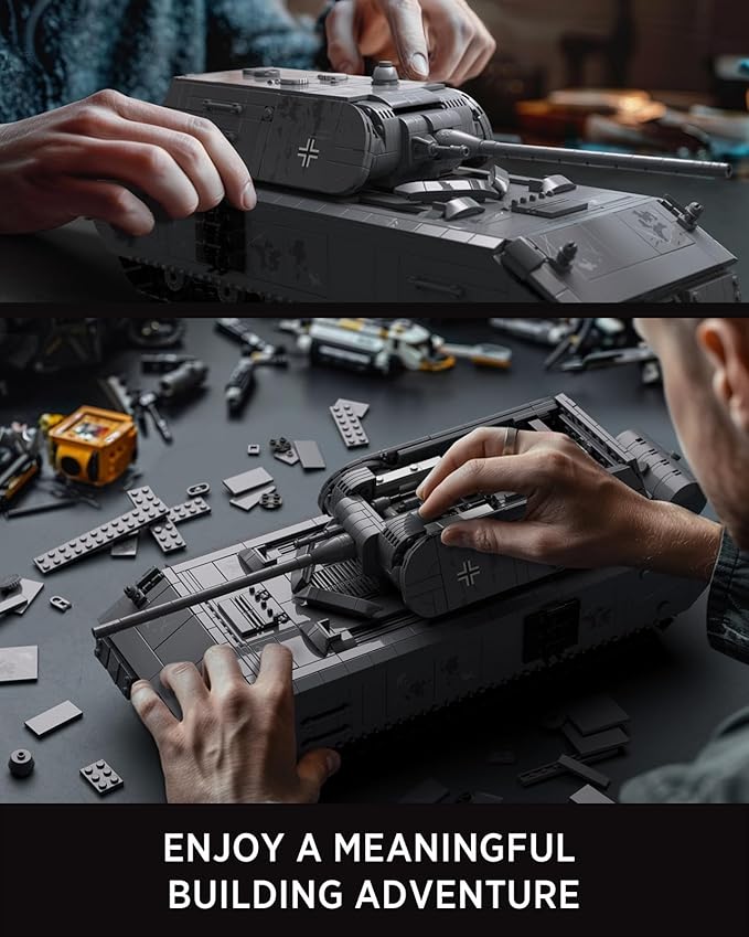 Nifeliz Maus Tank Building Model, WW2 Collectible Military Panzer VIII Tank for Adults, Army Model to Build and Display, Gift Ideal for Military Fans (NF10289)