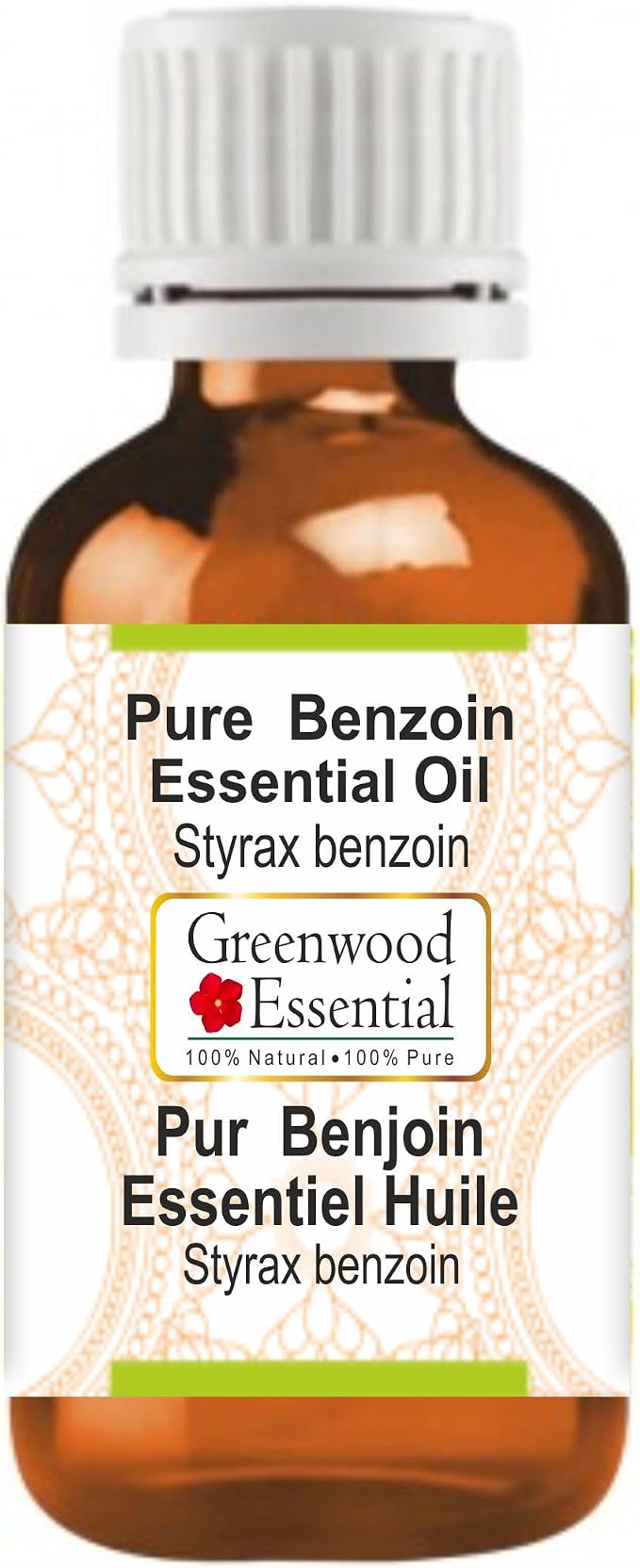Greenwood Essential Benzoin Essential Oil (Styrax Benzoin) Pure | Viscous Texture | Rich Aroma | Unisex | All Skin Types |Natural Extract Steam Distilled 30ml (1 oz)
