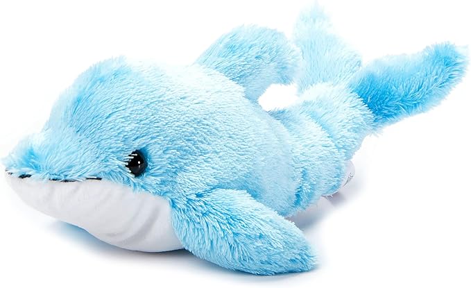 The Petting Zoo Blue Dolphin Stuffed Animal Plushie, Gifts for Kids, Scoopz Sealife Animals, Dolphin Plush Toy, 10 inches