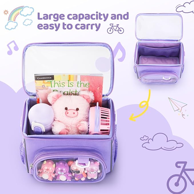 Kids Bike Basket, Front Frame Handlebar Bag for Toddler Scooter Tricycle Bicycle, Cute Small Fabric Bicycle Basket for Boys & Girls,