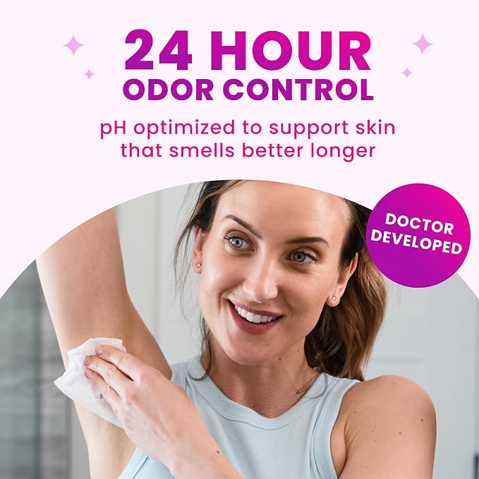 Lume Acidified Deodorant Wipes - 24 Hour Odor Control - Aluminum Free, Baking Soda Free, Skin Loving - Flushable - 15 Count (Cool Cucumber)