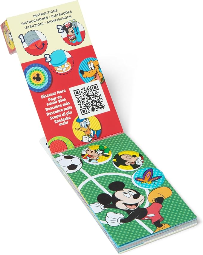 Melissa & Doug Sticker Wow!™ Mini Activity Pad and 200+ Refill Stickers for Stamper Arts and Crafts Fidget Toy Collectibles – Assorted Disney