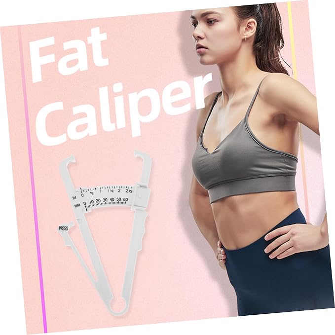 Ipetboom 2Pcs Handheld Skinfold Caliper for Measurement Accurate Body Composition Tool with Centimeter and Scale for Fitness Tracking and Health Monitoring