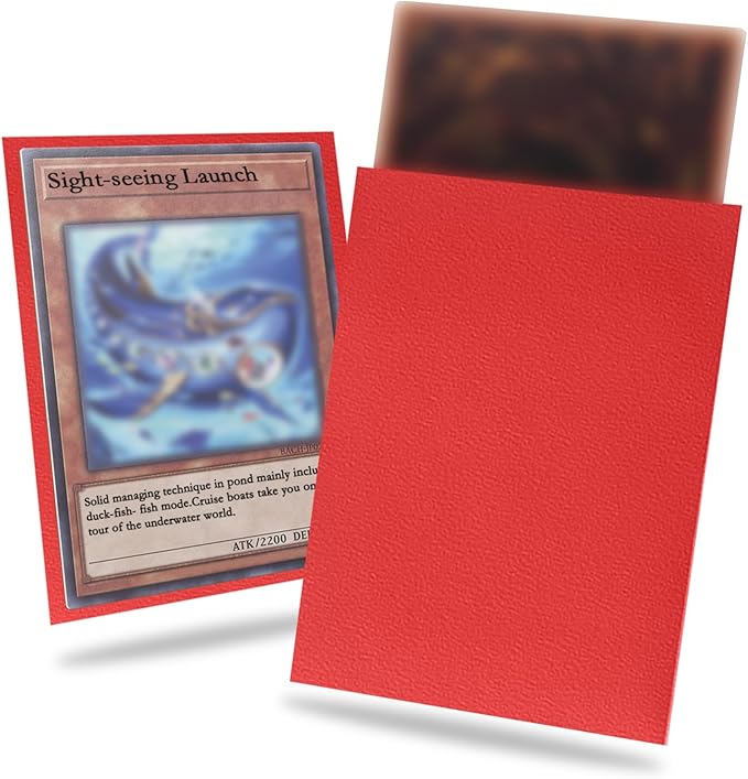Ruby Card Sleeve 200 Pack Compatible with Yu-gi-oh Card Sleeve Japanese Small Card Sleeves Photocard Sleeves, Back Textured Perfect Shuffling, Protect Your Japanese Sized Photocard Never Tear