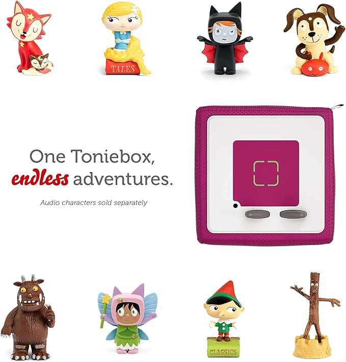 Toniebox 1 Audio Player Starter Set with Playtime Puppy - Listen, Learn, and Play with One Huggable Little Box - Purple